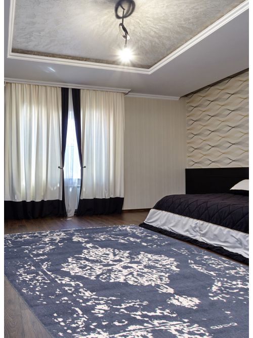 Tapis la seda 6'5" x 9'6" en laine & soie artificielle