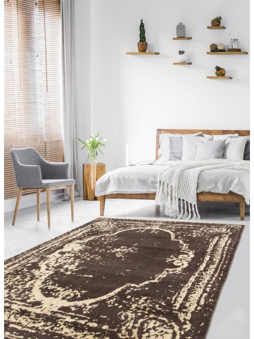 Tapis la seda 6'4" x 9'3" en laine & soie artificielle