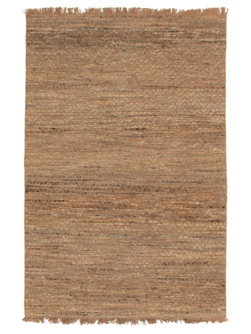 Indian Palas Denizli 5'4" x 7'9" Flat-Weave Jute Kilim 