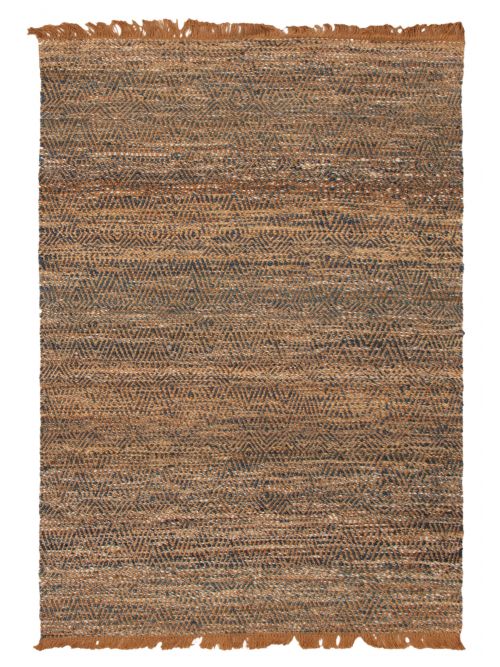 Indian Palas Denizli 5'5" x 7'7" Flat-Weave Jute Kilim 