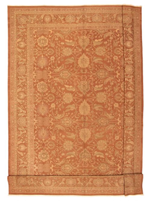 Chinese Dynasty 11'6" x 17'6" Flat-Weave Wool Tapestry Kilim 