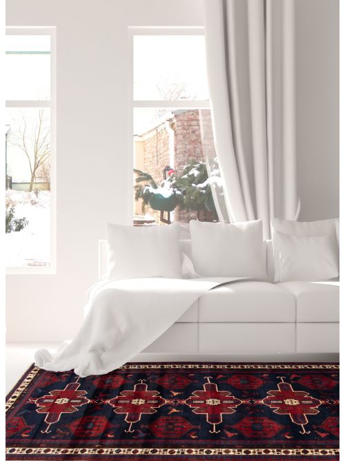 Persian Syle 5'5" x 13'2" Hand-knotted Wool Rug 
