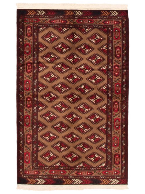 Turkmenistan Turkman 4'5" x 6'9" Hand-knotted Wool Rug 
