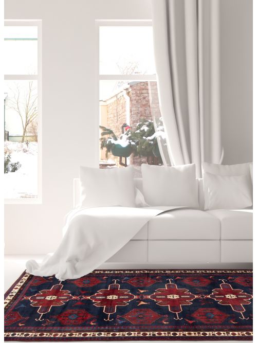 Persian Syle 5'8" x 13'5" Hand-knotted Wool Rug 