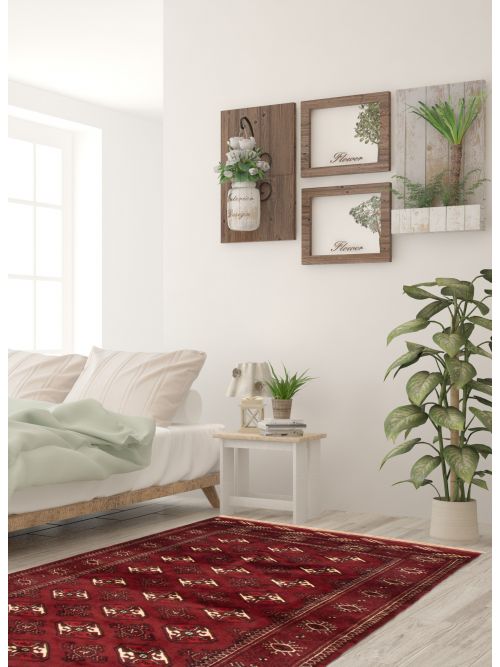Turkmenistan Turkman 4'2" x 5'11" Hand-knotted Wool Rug 