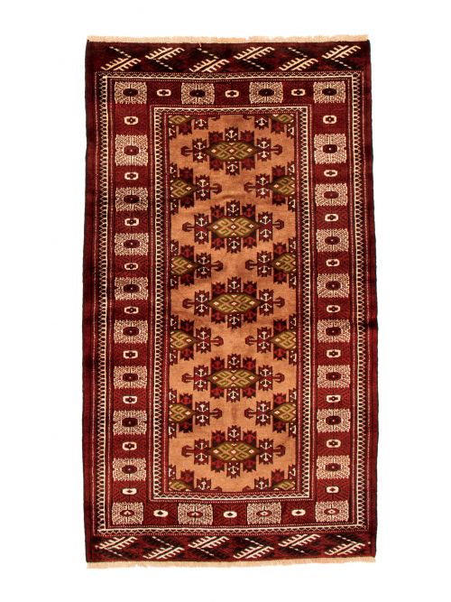 Turkmenistan Turkman 3'11" x 7'3" Hand-knotted Wool Rug 