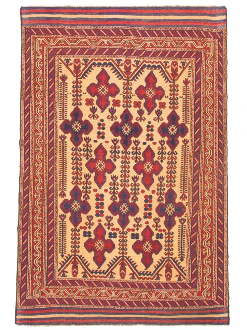 Afghan Shiravan Soumak 6'0" x 9'1" Flat-Weave Wool Tapestry Kilim 