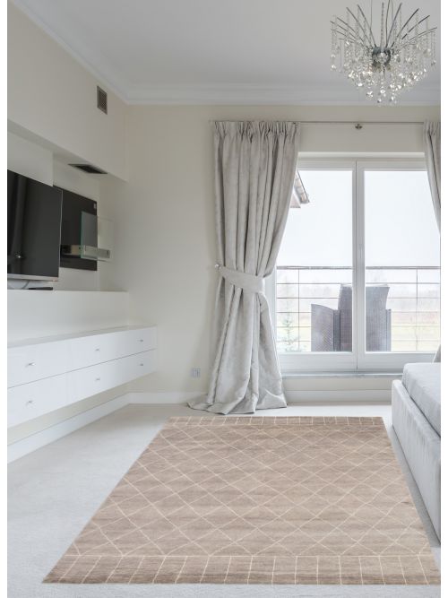 Indian Arlequin 9'2" x 12'1" Hand-knotted Wool Rug 