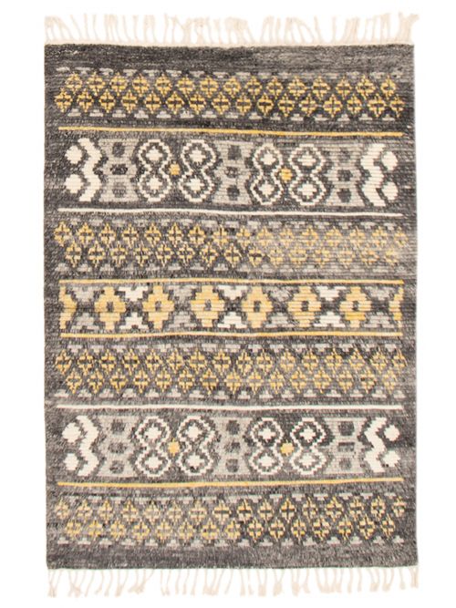 Tapis arlequin 5'5" x 7'7" en laine