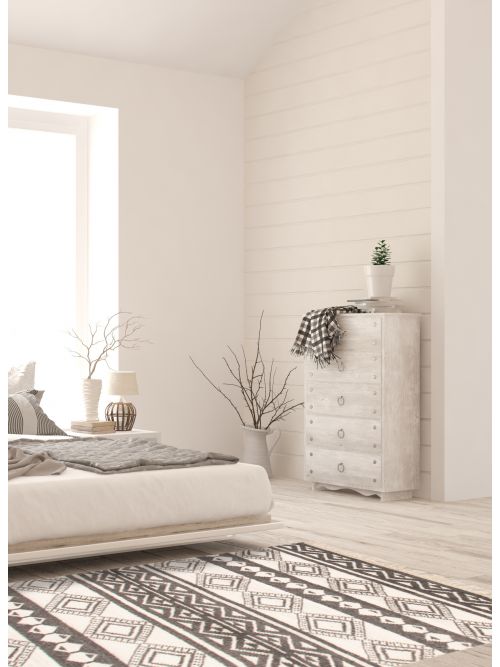 Tapis arlequin 4'7" x 6'6" en laine