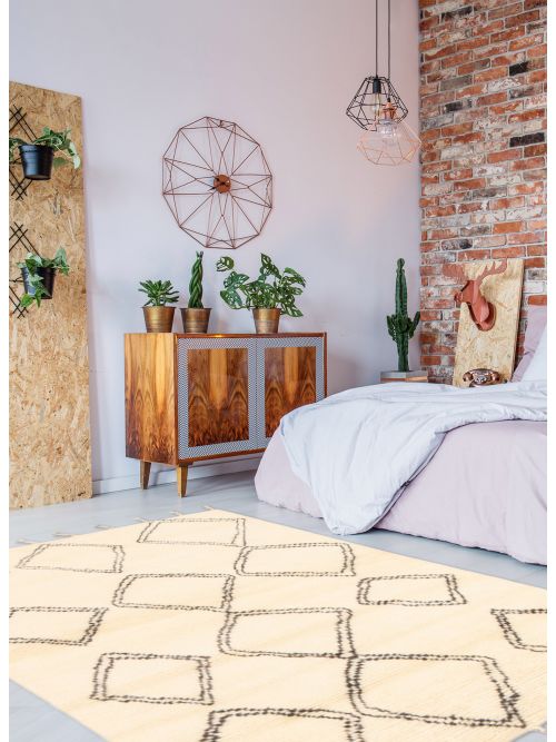 Tapis arlequin 5'4" x 7'8" en laine
