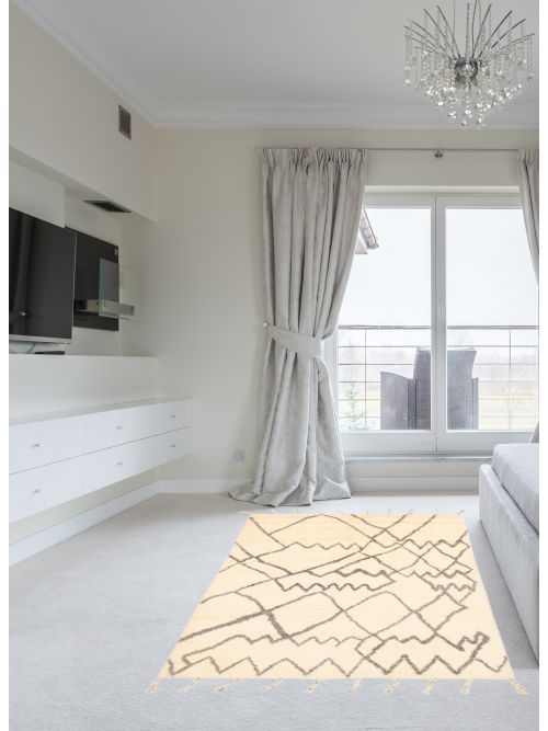 Tapis arlequin 5'5" x 7'7" en laine