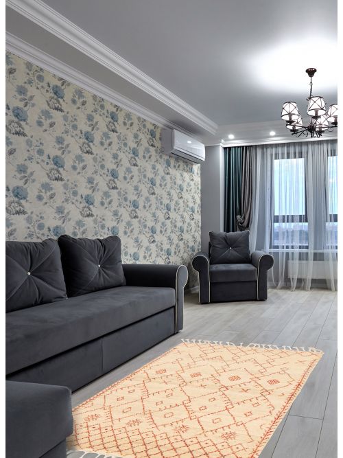 Tapis arlequin 4'7" x 6'8" en laine