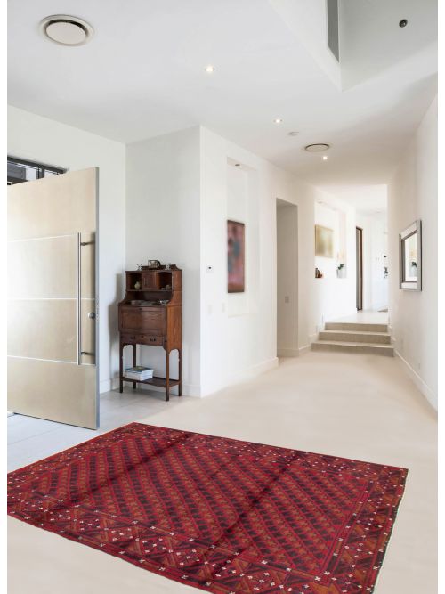 Afghan Teimani 3'11" x 6'4" Hand-knotted Wool Rug 