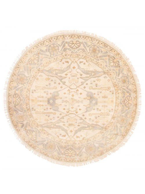 Indian Royal Oushak 8'11" x 8'11" Hand-knotted Wool Rug 