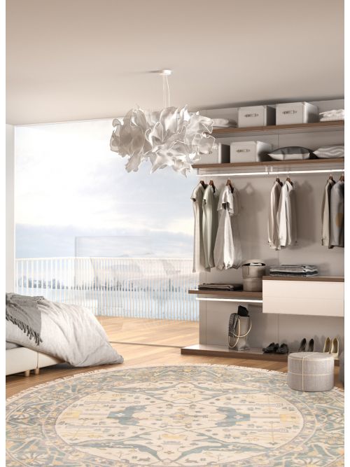 Indian Royal Oushak 8'11" x 8'11" Hand-knotted Wool Rug 