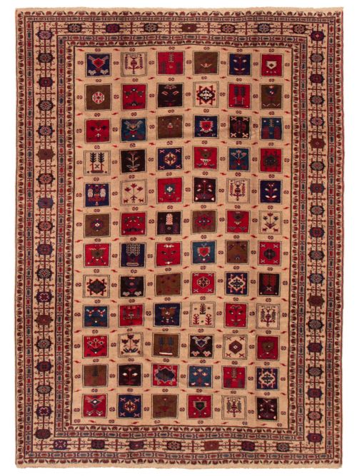 Afghan Rizbaft 6'9" x 9'8" Hand-knotted Wool Rug 