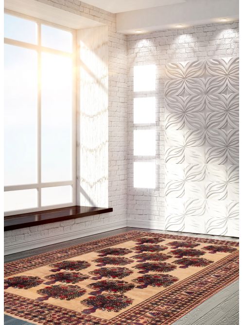 Afghan Rizbaft 6'9" x 9'7" Hand-knotted Wool Rug 