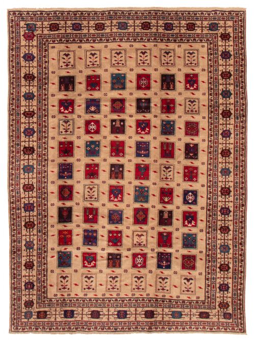 Afghan Rizbaft 6'10" x 9'2" Hand-knotted Wool Rug 