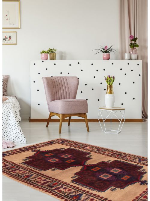 Afghan Rizbaft 3'6" x 5'5" Hand-knotted Wool Rug 