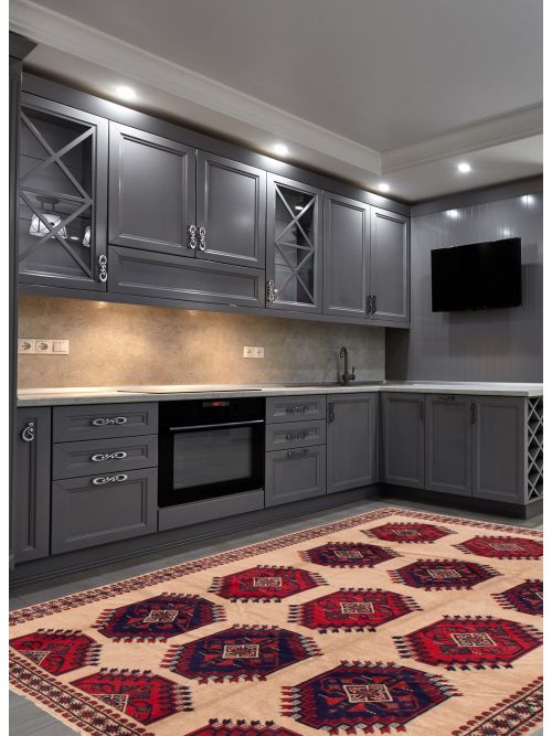 Afghan Rizbaft 6'7" x 9'9" Hand-knotted Wool Rug 