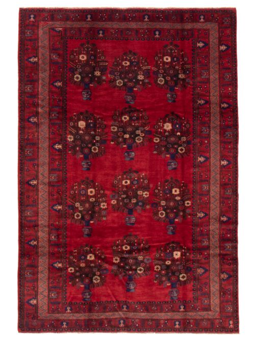 Afghan Rizbaft 6'8" x 9'11" Hand-knotted Wool Rug 