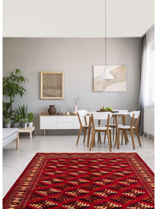 Turkmenistan Yamout 7'0" x 10'8" Hand-knotted Wool Rug 