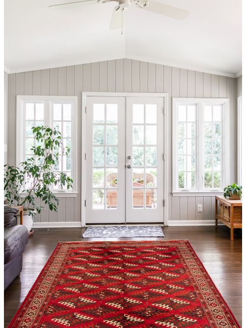 Turkmenistan Turkoman 6'9" x 9'10" Hand-knotted Wool Rug 