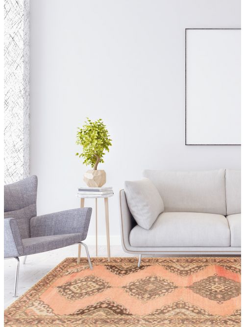 Turkish Anadol Vintage 4'8" x 12'8" Hand-knotted Wool Rug 