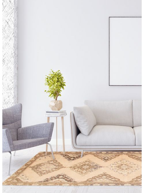 Turkish Anadol Vintage 4'2" x 12'3" Hand-knotted Wool Rug 