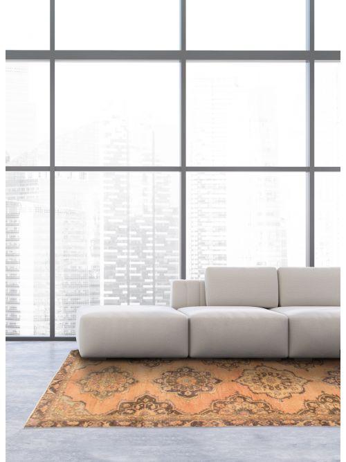 Turkish Anadol Vintage 4'6" x 12'3" Hand-knotted Wool Rug 