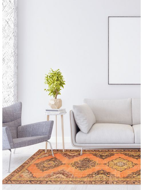 Turkish Anadol Vintage 4'3" x 12'0" Hand-knotted Wool Rug 