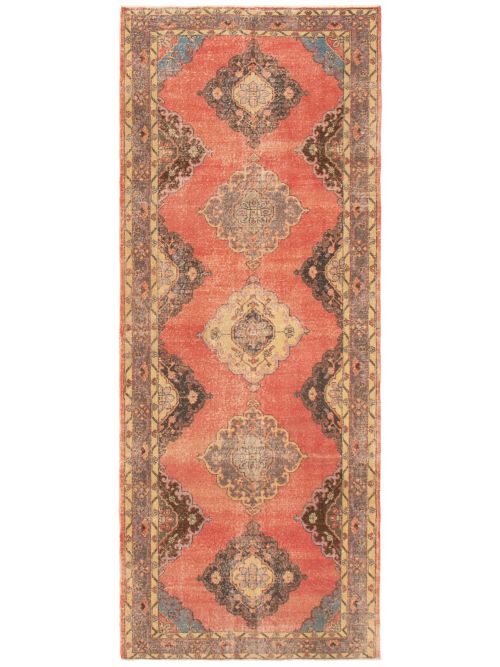 Turkish Anadol Vintage 5'1" x 12'11" Hand-knotted Wool Rug 