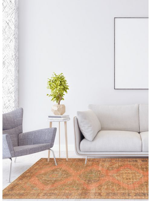Turkish Anadol Vintage 4'8" x 11'4" Hand-knotted Wool Rug 
