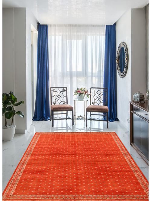 Pakistani Finest Peshawar Bokhara 6'8" x 8'1" Hand-knotted Wool Rug 