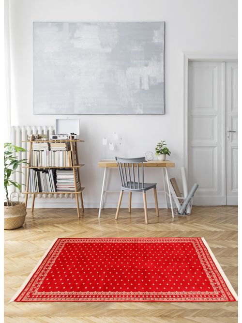 Pakistani Finest Peshawar Bokhara 4'0" x 5'10" Hand-knotted Wool Rug 