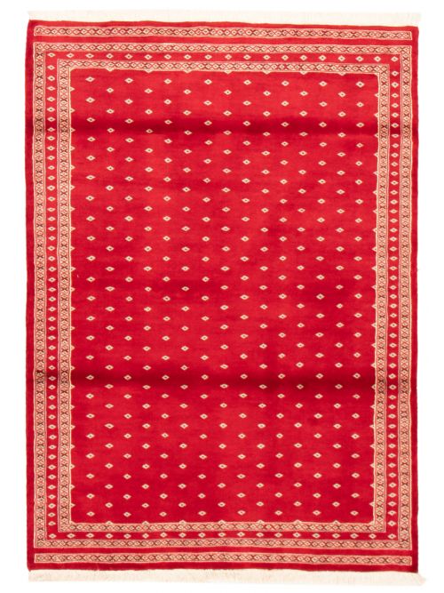 Pakistani Finest Peshawar Bokhara 4'2" x 5'10" Hand-knotted Wool Rug 