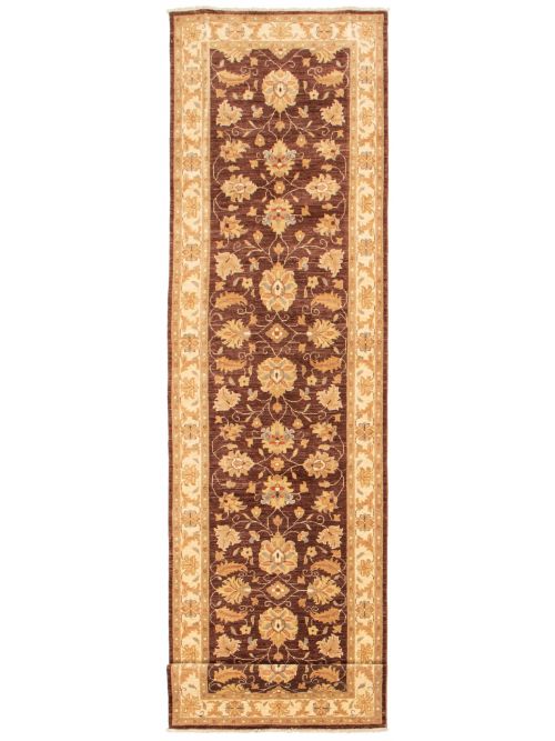 Afghan Chobi Finest 3'8" x 19'2" Hand-knotted Wool Rug 