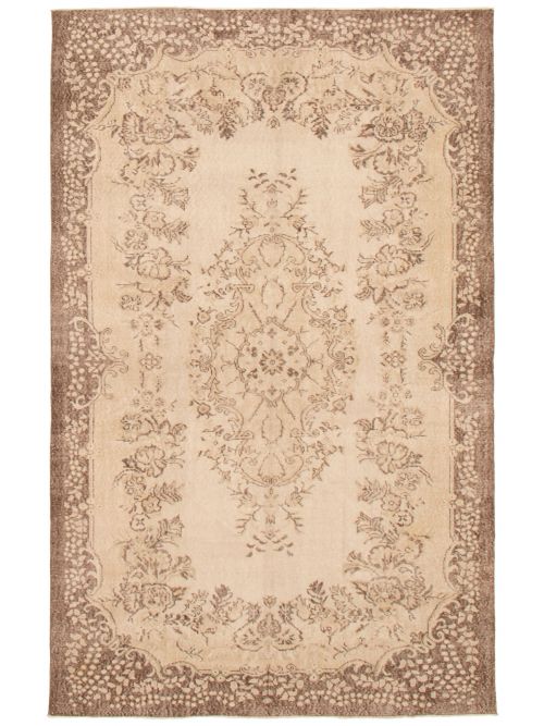 Turkish Antalya Vintage 6'2" x 10'1" Hand-knotted Wool Rug 