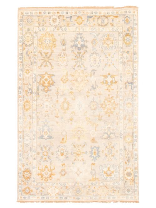 Indian Modern Oushak 4'11" x 7'10" Hand-knotted Wool Rug 