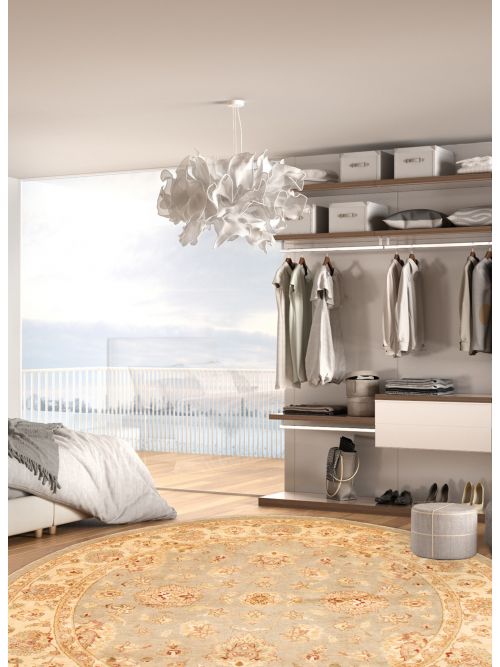 Tapis chobi indien 8'0" x 8'0" en laine