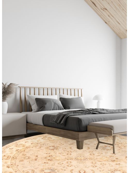 Tapis peshawar oushak 8'10" x 8'10" en laine
