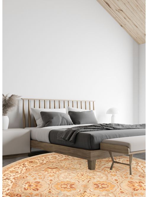 Tapis chobi indien 9'1" x 9'3" en laine