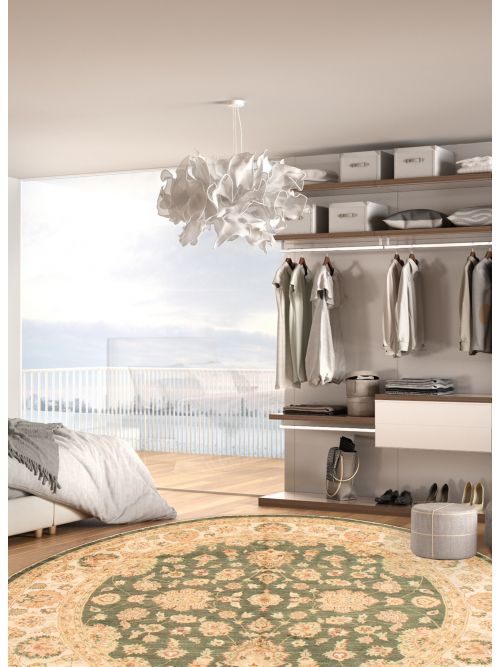 Tapis peshawar oushak 9'0" x 9'0" en laine