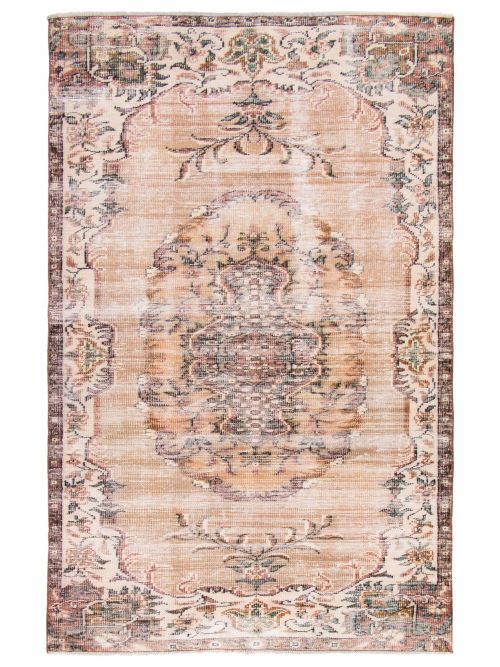 Turkish Antalya Vintage 4'2" x 7'0" Hand-knotted Wool Rug 
