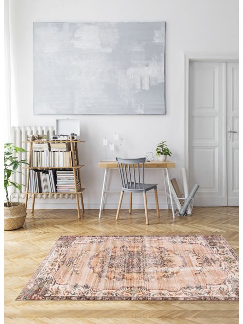 Turkish Antalya Vintage 4'2" x 7'0" Hand-knotted Wool Rug 