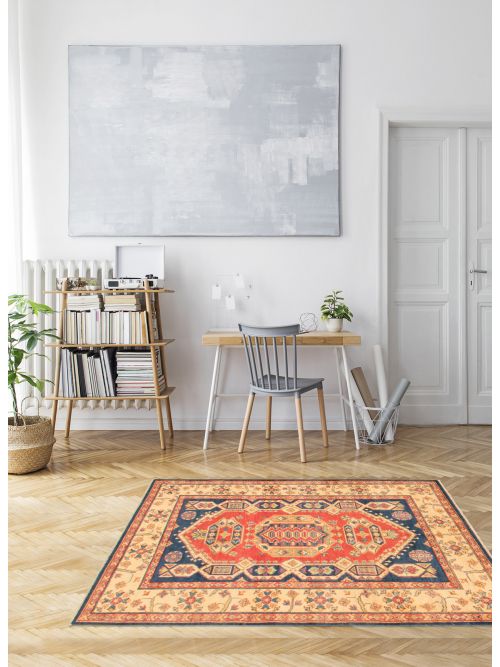Afghan Finest Ghazni 5'0" x 6'6" Hand-knotted Wool Rug 
