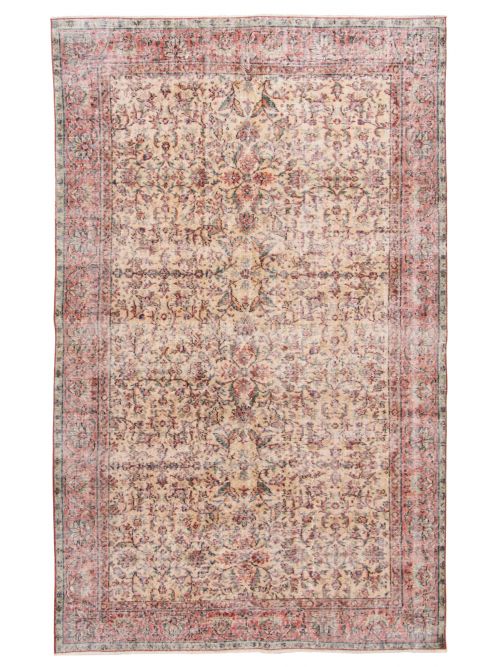 Turkish Antalya Vintage 5'5" x 8'10" Hand-knotted Wool Rug 