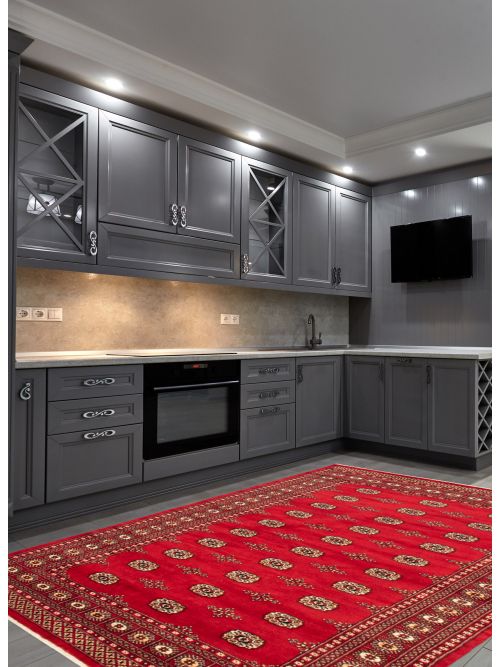 Pakistani Finest Peshawar Bokhara 6'1" x 9'0" Hand-knotted Wool Rug 