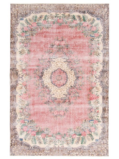 Turkish Antalya Vintage 5'7" x 8'8" Hand-knotted Wool Rug 